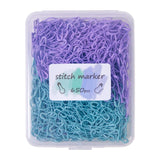 Trendivibe 650Pcs Stitch Markers Metal Pins For Clothing Labels Knitting And Crocheting Purple