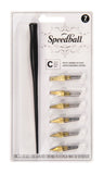 Speedball CSeries Lettering Pen Set 1 Penholder w/ 6 Nibs