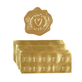 Store2508 100 Pcs Embossed Gold Foil Stickers, Heart And Garland Pattern Decorative Seals For Envelopes, Wedding Invitations, Gr