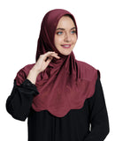 Mehar Hijab Modest Fashion WomenS Hijab With Glittering Stone Design Stylish Icra Feel Good Fabric Meharban Hijab Dark Maroon (