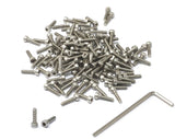 iexcell 100 Pcs M2.5 x 10mm Thread Pitch 0.45 mm Stainless Steel 304 Hex Socket Head Cap Screws Bolts Kit