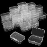 48 Packs Clear Small Plastic Containers Transparent Storage Box with Hinged Lid for Small Items Crafts Jewelry (2.52 x 1.73 x 0.
