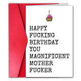 Esivelo Rude Birthday Card for Men, Funny Birthday Card for Best Male Female Friend, Humor Bday Gift (Magnificent)