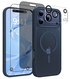 Shiiuou 4 in 1 Magnetic for iPhone 17 Pro Case, [ Anti-Slip] [ Military-Grade Drop Protection] for iPhone 17 Pro Phone Case, wit