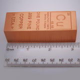 1 Pound Copper Bar Ingot Paperweight - 999 Pure Chemistry Element Design with Certificate of Authenticity by Mint State Gold