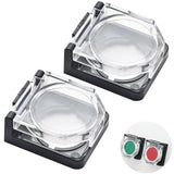 2Pcs Power Push Button Switch Cover, Waterproof and Collision Resistant Dustproof Safety Protector for 22mm 7/8 Mounting Compute