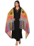 Gosriki Women'S Cotton Blend Embroidered Straight Kurta With Pant & Dupatta (Fronx Black-Nw-Gs_S_Black_Small),Black,,B0D4J745RB