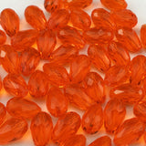 YUEXIGO 50pcs 10x15mm Teardrop Crystal Glass Beads for Jewelry Making, Faceted Vertical Hole Teardrop Glass Spacer Beads for Win