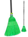 SOBONNE Heavy Duty Outdoor Broom with Stiff Bristles for Sweeping