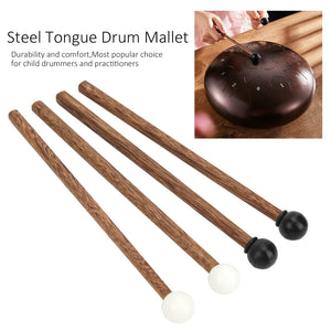 4PCS Steel Tongue Drum Mallets, 6.5in Rubber Percussion Mallets, Drum & Percussion Accessories for Child Drummers and Practition