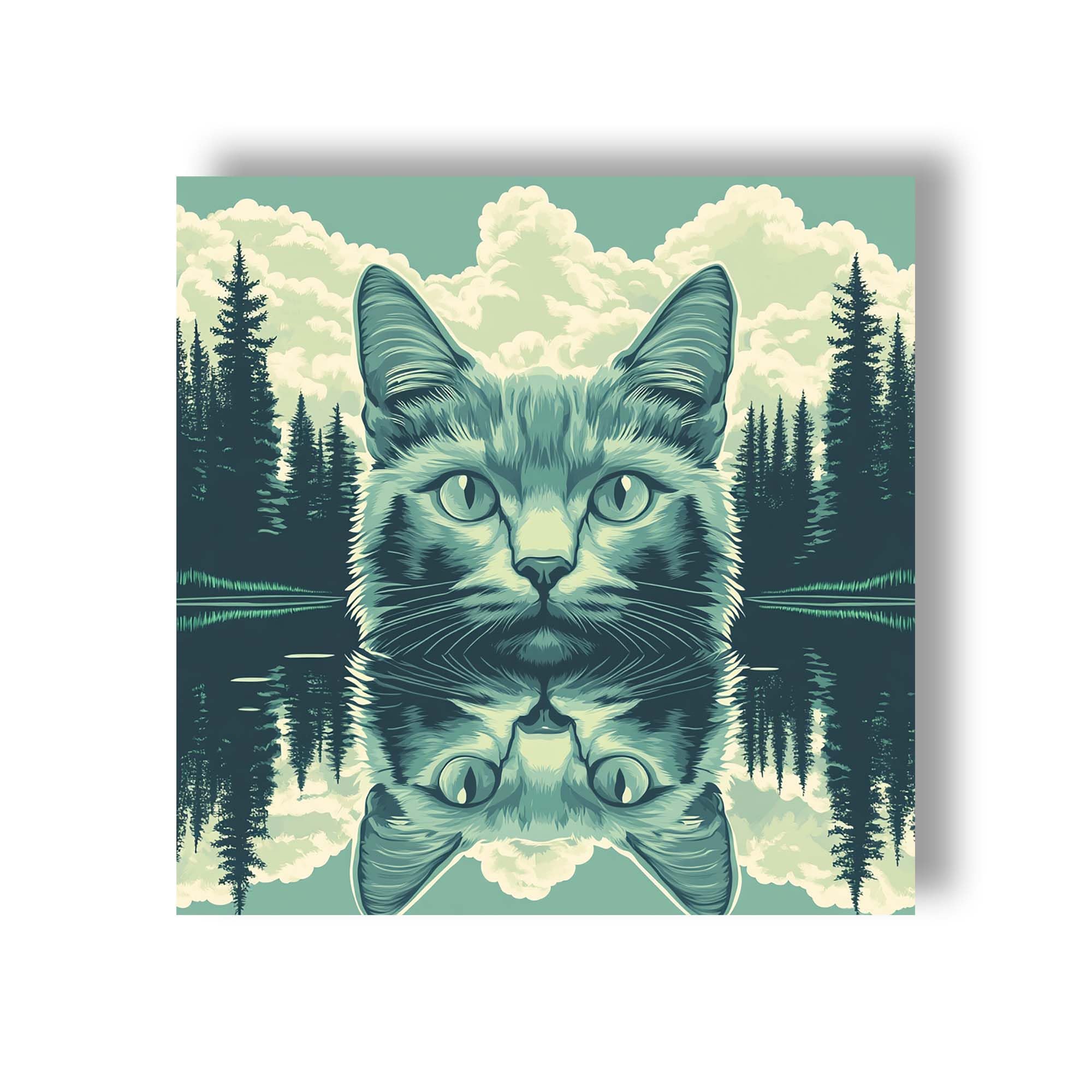 Wergund 5D DIY Diamond Art Cat, Diamond Art Kits for Adults Animal, Diamond Painting Full Drill Crystal Rhinestone Embroidery Cr