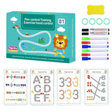 Piharva Magic Practice Copybook For Kids 26 Years, Reusable Wipe Clean Tracing Workbook With Pen And Eraser, Alphabet Number Dr