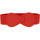 Redhorns Elastic Fabric Waist Belt For Women Dresses Bow Design Stretchy Ladies Belt For Saree Girls Jeans Free Size (Ld120N_R