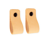 Brute Strength - Leather Drawer Pulls - Natural - 2 pcs - 4-15/16 x 1 1/2 - Leather Handle - Dresser Pulls - Cabinet Knobs