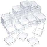 48 Packs Clear Small Plastic Containers Transparent Storage Box with Hinged Lid for Small Items Crafts Jewelry (2.52 x 2.52 x 0.