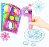 DCW Sparkly Unicorn Pen Stationery Gift Set with 2 Spirograph Premium Kids Art & Writing Kit, Creative Drawing Combo for Girls