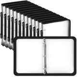 Teling 12 Pcs Zipper Binder With 3 Ring Plastic Zipper 1.5 Inch Binder Clear 3 Ring Binder For Projects Assignments Memos School