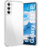 Vakoo Case for Samsung Galaxy S21 FE 5G | Clear Anti-Yellowing, Hard Back, Military-Grade Drop Protection, Supports Wireless Cha