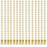 Lemonkey 20Pcs Ball Beads Chain Bulk,Gold Keychain Rings Metal Chain,4 Inch Dog Tag Metal Small Chain with Connectors for Hangin