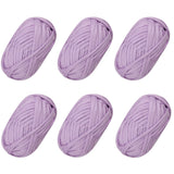 SIMEIQI 6 PCS T-Shirt Yarn Elastic Fabric Crochet Cloth Yarn for DIY Knitting, Spaghetti Yarn Thick Knitting Yarn for Hand DIY B