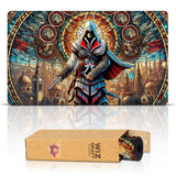 Wizcraft Gaming Stained Glass Assassin - 24x14 Stitched MTG Playmat