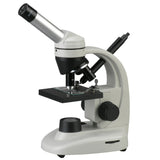 AmScope M135C2LPB10 Compound Monocular Microscope, WF10x and WF25x widefield eyepieces, 40x1000x Magnification, Brightfield, 