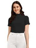 Wedani Women'S Casual Solid Top (X-Large Black),Black,XL