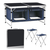 Camp Field Camping Folding Aluminum Table with Adjustable Legs for Outdoor Travel Beach, Backyards, BBQ, Party and Picnic Foldab