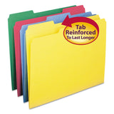 Smead 11641 File Folders 1/3 Cut Reinforced Top Tabs Letter Assorted 12/Pack