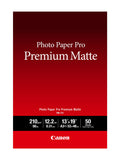 CanonInk Photo Paper, Pro Premium, Matte 13x19 (50 Sheets) (8657B010), White, A4