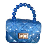 Calandis Lady Handbag Purse Pvc Jelly Handbag For Birthday Gift Holidays Dating Blue | Womens Handbags & Bags