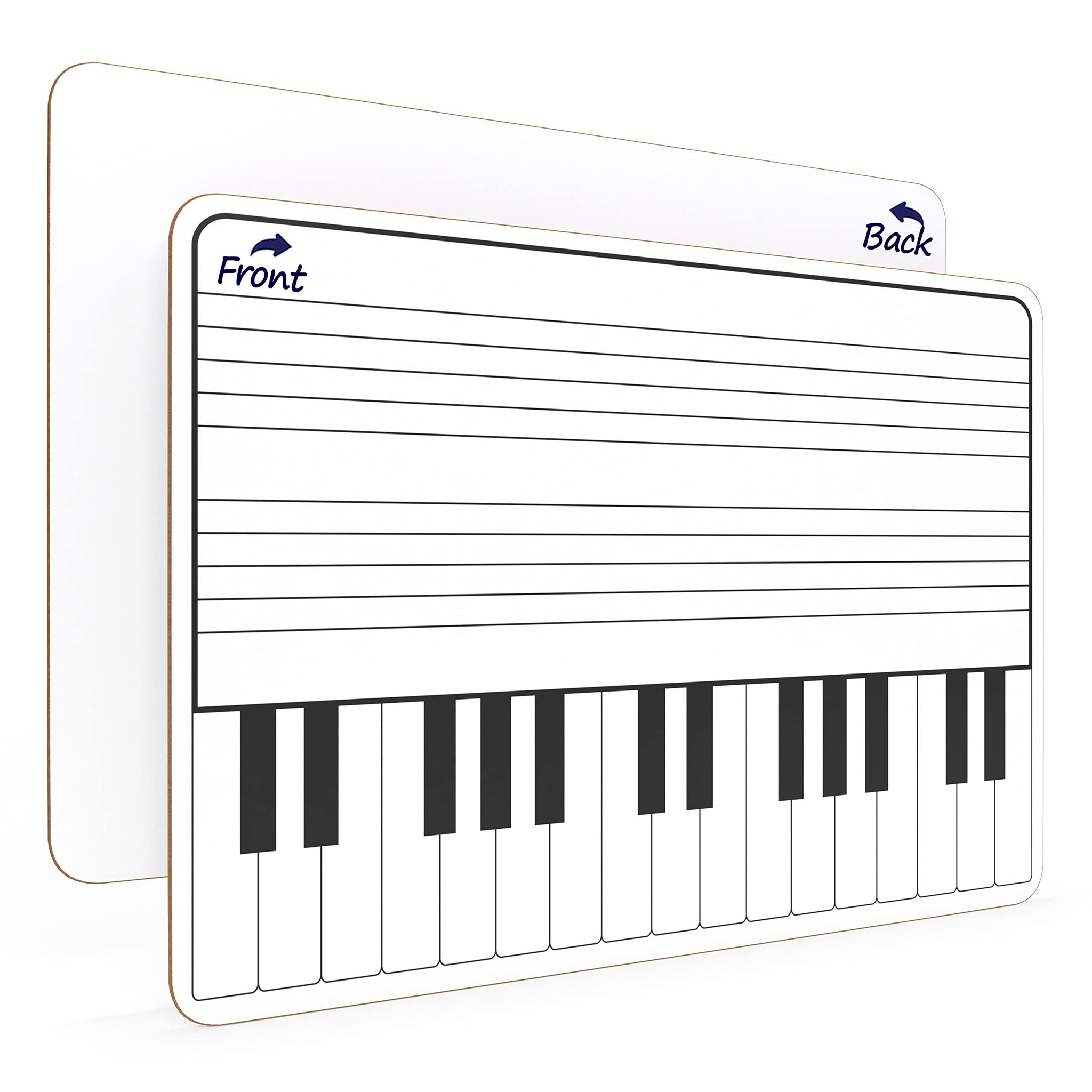 11 x 14 Inch Keyboard Practice Dry Erase White Board Lapboard l Durable Portable Double Sided Music Whiteboard for Kids Students