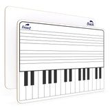 11 x 14 Inch Keyboard Practice Dry Erase White Board Lapboard l Durable Portable Double Sided Music Whiteboard for Kids Students