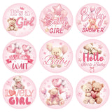 504pcs Girl Baby Shower Stickers for Favors, Pink Sweet Its A Girl Baby Stickers Round Baby Girl Labels for Chocolate Candy Gif