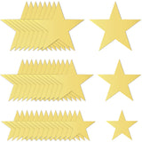 120 PCS Glitter Gold Five Star Cutouts Paper Star Cutouts Star Cutouts for Bulletin Board Stars Classroom Wall Party Decoration 