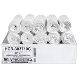 Aluf Plastics High Density Trash Bags, 30 Gallon, 500 Count, 10 Micron (eq), 30 x 37, Clear, for Bathroom, Office, Industrial,