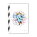 Escaper Lord Ganesh On Flower Cartoon Diary (A5 Size 8.5 X 5.5 Inches 160 Pages Ruled), Spiral Notebook, Notepad For Writi