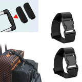 Nihspruhay 2Pcs Add A Bag Luggage Set Strap Travel Luggage Suitcase Adjustable Belt + 2Pc Soft Comfortable Neoprene Luggage Hand