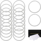 20 Pcs Charm Bracelet Chain Silver Expandable Charm Bracelet Kit 4mm Dainty Snake Chain Bangle Bracelets Chain with Polishing Cl