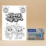 Desi Vastra Half Engineer Gifts HE DIY New Year Greeting Card with Crayons Colors | Creative Coloring Card for Kids | Fun Acti