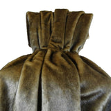 Plutus Brands Wild Mink Fur Handmade Throw Pillow, 102 X 116 Queen, Light Brown