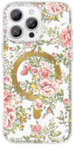 SCORPIFY for iPhone 16 Pro Max Case [Compatible with MagSafe] with Country Rose Floral Design, Cute Clear Flower Magnetic Phone 