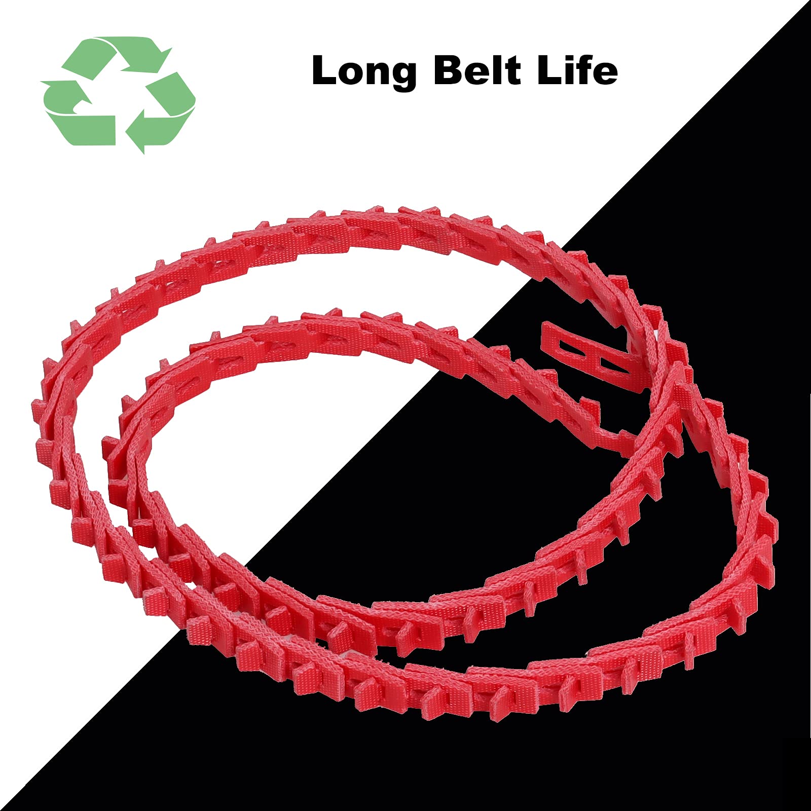 10FT Adjustable V Belt 5/8, Type B 10 Feet Power Twist V - belt, Link Belt 5/8 Inch for Latches and Woodworking Tool (Red)