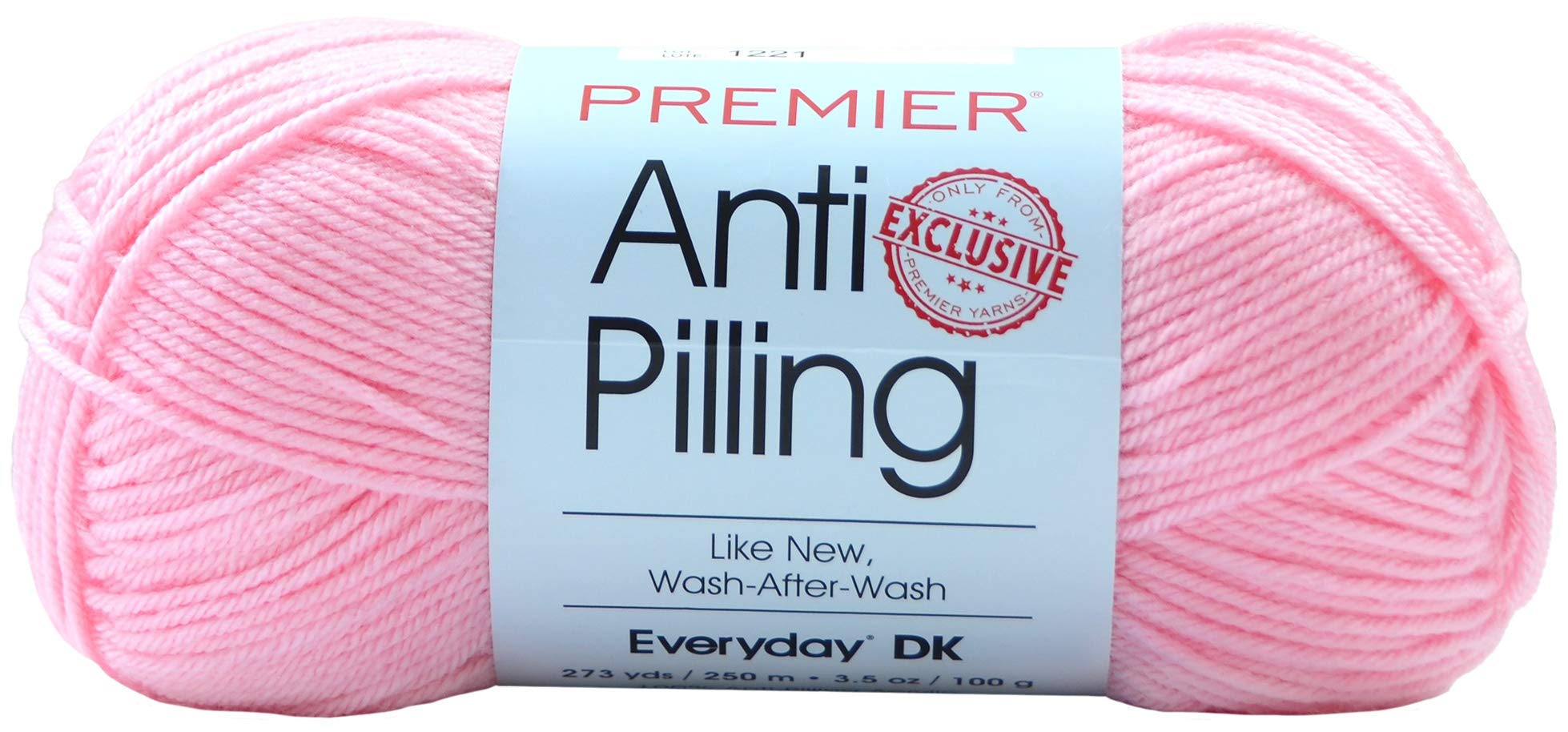 Premier Yarns Baby Pink Anti-Pilling Everyday Dk Solids Yarn, One Size
