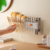 MORNITE Wall-Mounted Makeup Eyeliner Lip Liner Organizer Holder, 16-Slot Cabinet Storage for Brush, Makeup Pencils, Concealer Pe