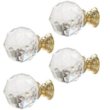 Xiaoyztan Clear Crystal Glass Knob, Round Diamond Drawer Pulls, 25mm Ball-Shape Cabinet Handles, Elegant Hardware for Vanity Cup