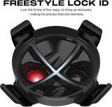 Hydra Cup DualShaker Pro 32 oz Shaker Bottle for Protein Shakes, Shaker Cup w/Handle & Ball Blender Whisks, Dual Mixing Shaker Bottle with Storage, 2 in 1, for Travel To Go, BPA Free (Black)