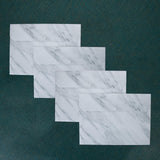Polen 4 Pcs Premium Marble Design Italian Button Bag,Folder With 25 Microns Poly Plastic File FoldersFs Letter Size, Snap Closu