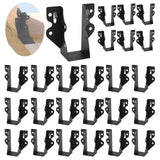 24 Pcs 2x4 Joist Hanger, Black Powder-Coated for Rafter Hurricane Ties Joist Hangers, Tie Brackets for Floor Deck and Ceiling Tr
