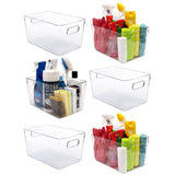 Clear Plastic Storage Bins, Perfect for Kitchen Organization or Pantry Organization and Storage, Laundry Room, Fridge, Freezer O